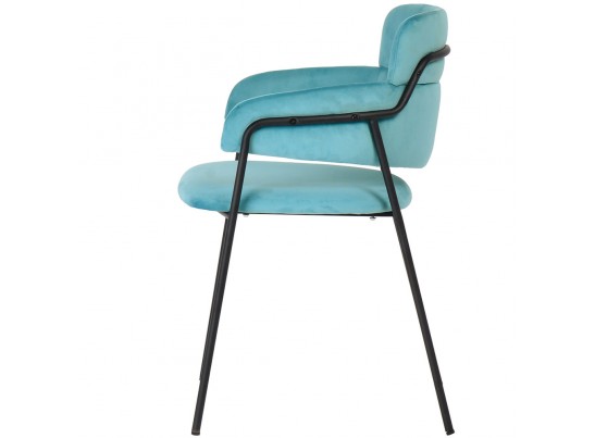 Стул Napoli светло-бирюзовый с чёрными ножками в Ростове-на-Дону