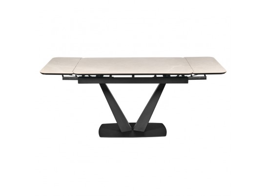 Стол Vito раскладной 120-184x80x75см, керамогранит бежевый, чёрный в Ростове-на-Дону