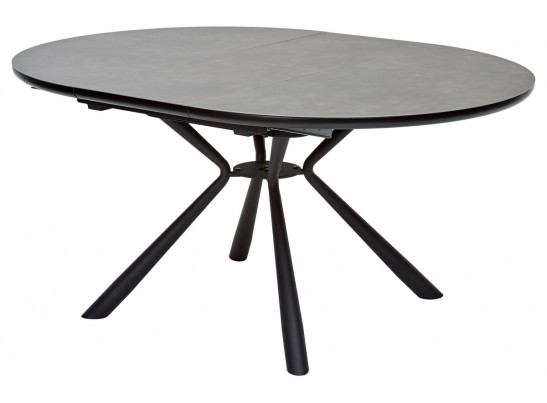 Стол TONDO раскладной 120-160х120х76см, темно-серый, испанская керамика в Ростове-на-Дону