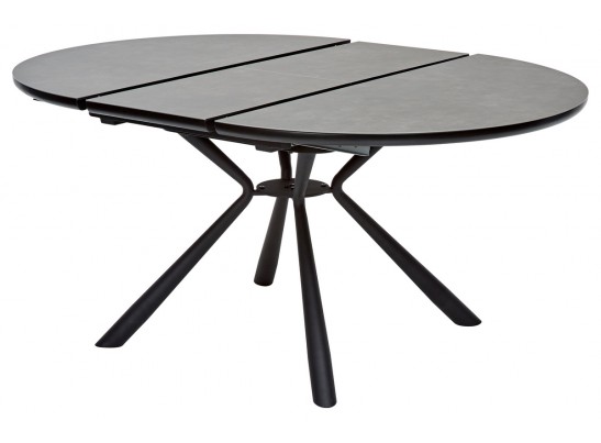 Стол TONDO раскладной 120-160х120х76см, темно-серый, испанская керамика в Ростове-на-Дону