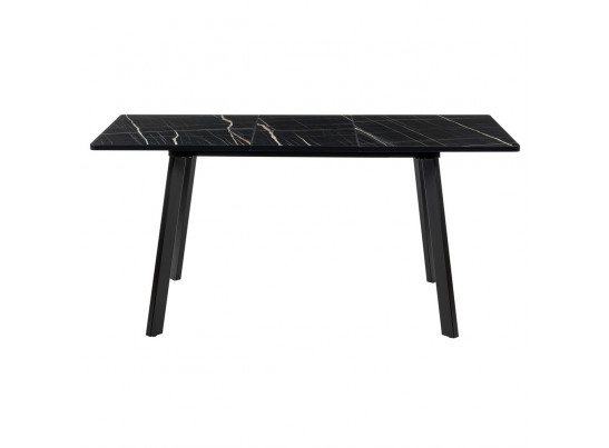 Стол Dublin раскладной 120-160х80х75 чёрный мрамор с чёрными ножками в Ростове-на-Дону