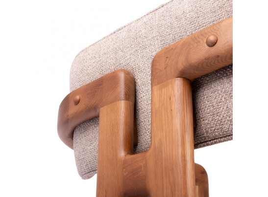 Стул Rich рогожка латте с ножками цвета орех в Ростове-на-Дону