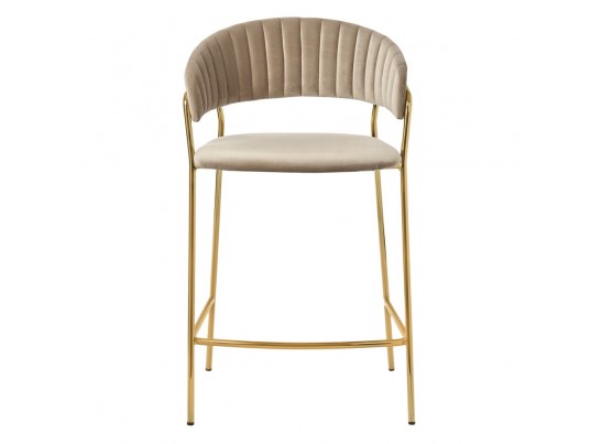 Стул полубарный Turin латте с золотыми ножками в Ростове-на-Дону