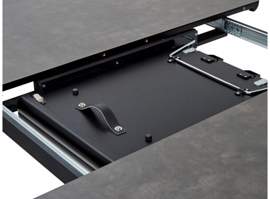 Стол TONDO раскладной 120-160х120х76см, темно-серый, испанская керамика в Ростове-на-Дону