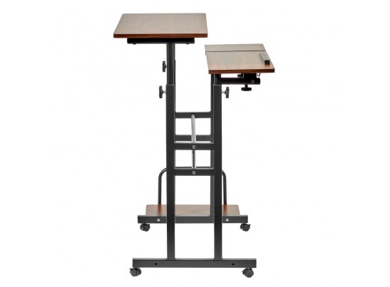 Стол многофункциональный Shuttle 80х58х80-130см, темное дерево, чёрный в Ростове-на-Дону