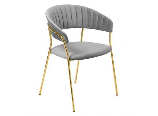 Комплект из 2-х стульев Turin серый с золотыми ножками в Ростове-на-Дону