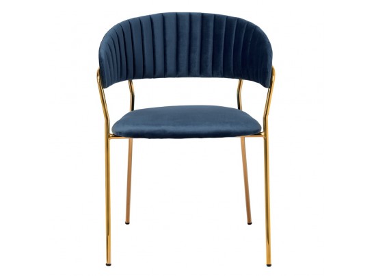 Комплект из 2-х стульев Turin синий с золотыми ножками в Ростове-на-Дону