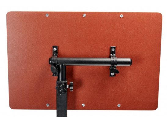 Стол многофункциональный на колёсах, 60x40 см, «РОЛЛИНГ»1 ножка, регул.высота, наклон столешницы, ограничит., мдф, металл, св.дерево, черный в Ростове-на-Дону