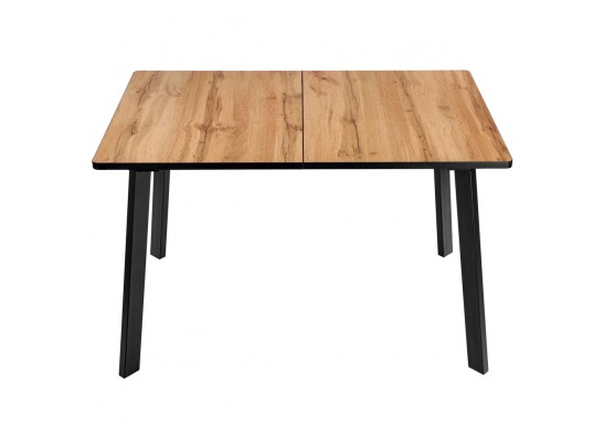 Стол Dublin раскладной 120-160х80х75 Дуб Вотан с чёрными ножками в Ростове-на-Дону