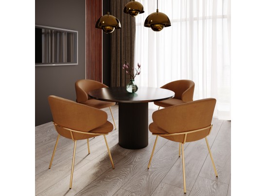 Стул-полукресло Emil кремовый с золотыми ножками в Ростове-на-Дону Стул-полукресло Emil кремовый с золотыми ножками в Ростове-на-Дону