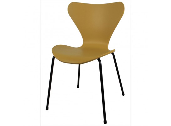 Комплект из 4-х стульев Seven горчичный с чёрными ножками в Ростове-на-Дону