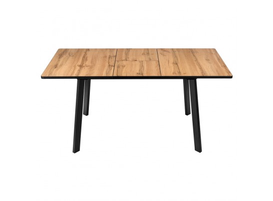 Стол Dublin раскладной 120-160х80х75 Дуб Вотан с чёрными ножками в Ростове-на-Дону
