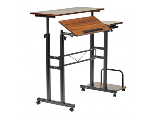 Стол многофункциональный Shuttle 80х58х80-130см, темное дерево, чёрный в Ростове-на-Дону