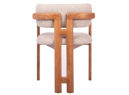 Стул Rich рогожка латте с ножками цвета орех в Ростове-на-Дону