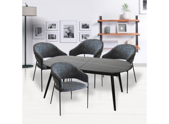 Комплект из 2-х стульев Felix черно-белый твид в Ростове-на-Дону