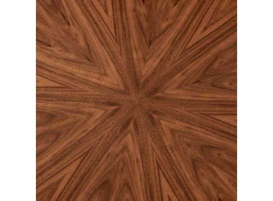 Стол Liverpool диам.110см, шпон орех лучевой набор, с чёрными ножками в Ростове-на-Дону