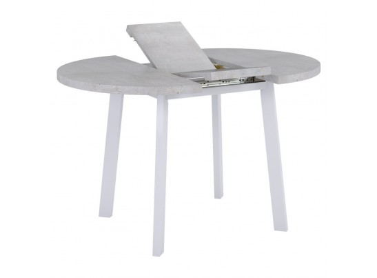 Стол Next круглый раскладной 90-120x90x76,5см,Бетон Лайт, белый в Ростове-на-Дону