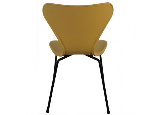 Комплект из 4-х стульев Seven горчичный с чёрными ножками в Ростове-на-Дону
