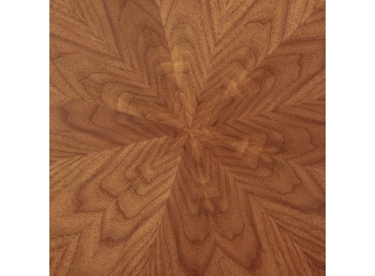 Стол Liverpool диам.110см, шпон орех лучевой набор, с чёрными ножками в Ростове-на-Дону