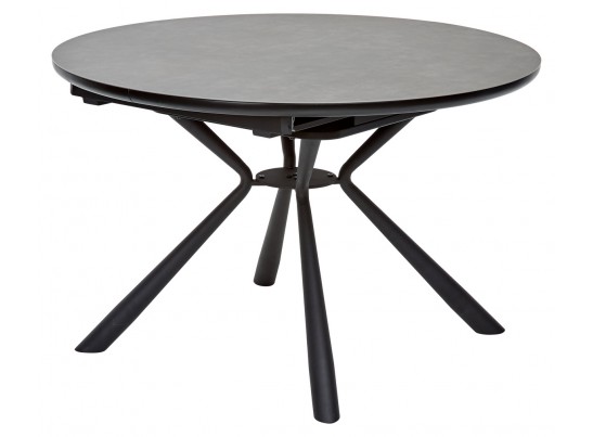 Стол TONDO раскладной 120-160х120х76см, темно-серый, испанская керамика в Ростове-на-Дону