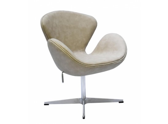 Кресло SWAN CHAIR бежевый матовый с эффектом состаренная кожа в Ростове-на-Дону
