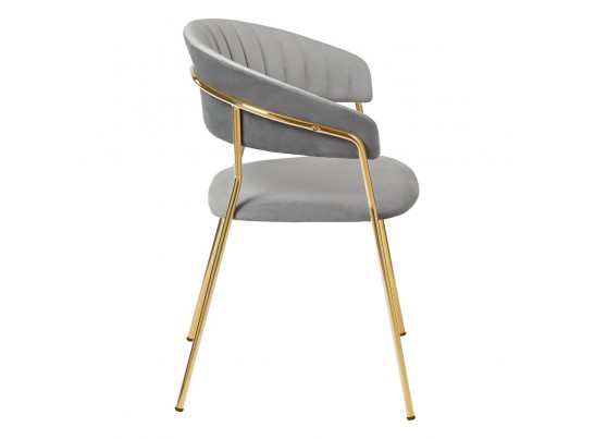 Комплект из 2-х стульев Turin серый с золотыми ножками в Ростове-на-Дону