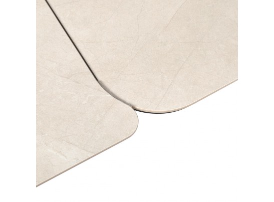 Стол Vito раскладной 120-184x80x75см, керамогранит бежевый, чёрный в Ростове-на-Дону