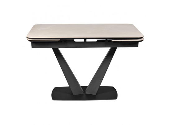 Стол Vito раскладной 120-184x80x75см, керамогранит бежевый, чёрный в Ростове-на-Дону