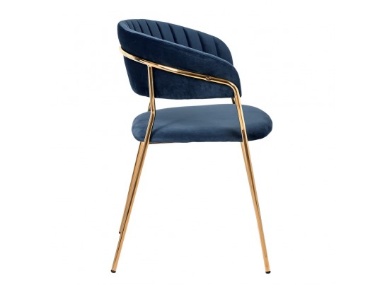 Комплект из 2-х стульев Turin синий с золотыми ножками в Ростове-на-Дону