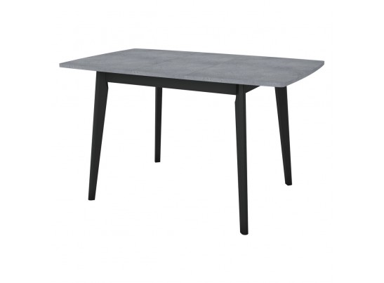Стол Oslo раскладной 100-130x80x76см, Бетон Портленд, чёрный в Ростове-на-Дону