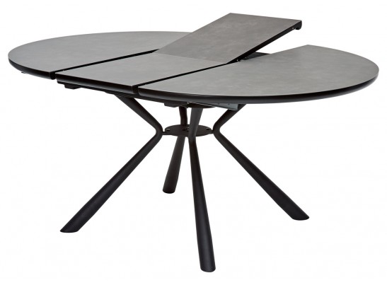 Стол TONDO раскладной 120-160х120х76см, темно-серый, испанская керамика в Ростове-на-Дону