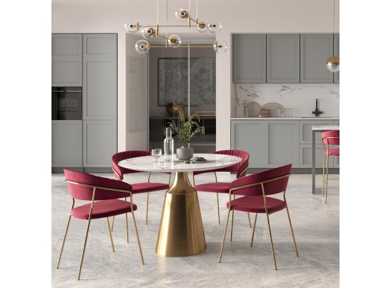 Комплект из 2-х стульев Turin винный с золотыми ножками в Ростове-на-Дону