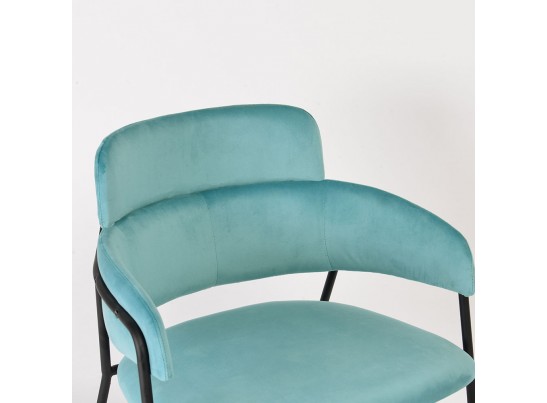 Стул Napoli светло-бирюзовый с чёрными ножками в Ростове-на-Дону