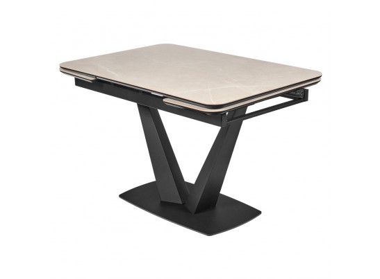 Стол Vito раскладной 120-184x80x75см, керамогранит бежевый, чёрный в Ростове-на-Дону