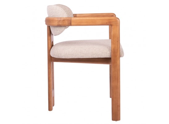 Стул Rich рогожка латте с ножками цвета орех в Ростове-на-Дону