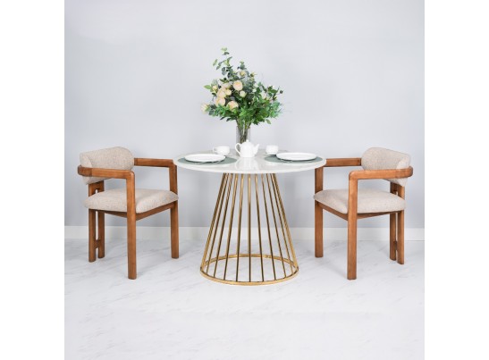 Стул Rich рогожка латте с ножками цвета орех в Ростове-на-Дону