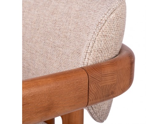 Стул Rich рогожка латте с ножками цвета орех в Ростове-на-Дону