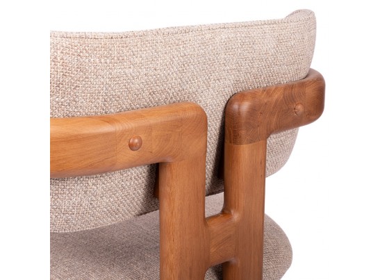 Стул Rich рогожка латте с ножками цвета орех в Ростове-на-Дону