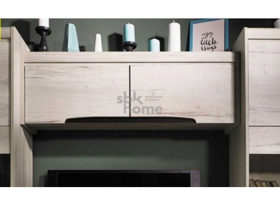 Шкаф-полка М-5 навесная, Мале (1244*279*427) Дуб галифакс белый, 31204 в Ростове-на-Дону