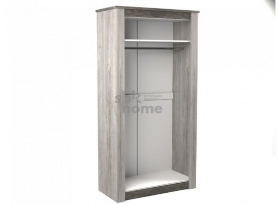 Шкаф 2-х дверный 2194, Денвер (1122*538*2194) Риббек серый, 11710 в Ростове-на-Дону