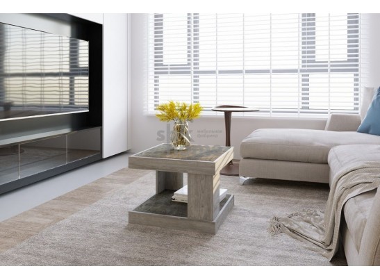 Стол журнальный, Лайт (602*602*450) Риббек серый, 60602 в Ростове-на-Дону