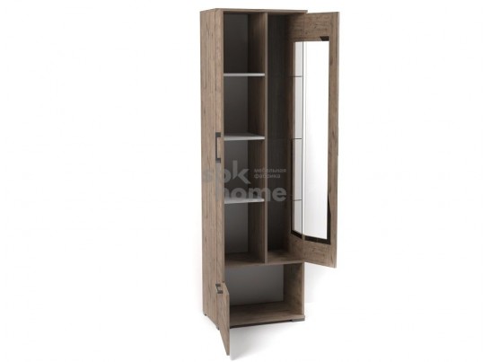 Пенал Д-3л со стеклом левый, Денвер (600*377*2020) Дуб Веллингтон, 31405 в Ростове-на-Дону