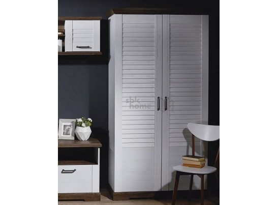 Шкаф для одежды 2-х дверный, Кантри (1124*556*2104) Сосна Андрерсен/Орех Риббек темный, 30906 в Ростове-на-Дону