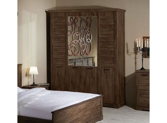 Шкаф 4-х дверный, Кантри (1860*558*2300) Орех Риббек темный, 11308 в Ростове-на-Дону