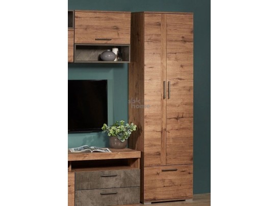 Шкаф Д-2 для одежды, Денвер (600*380*2020) Дуб Веллингтон, 31403 в Ростове-на-Дону