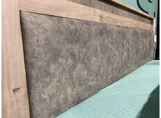 Мягкая вставка изголовья кровати Люкс 1600 (цельная), Денвер (1560*365*60) Серый, 933187 в Ростове-на-Дону