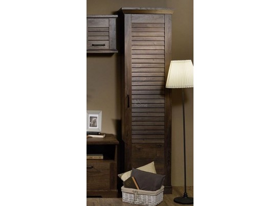 Шкаф для одежды 1-но дверный, Кантри (592*410*2104) Орех Риббек темный, 30805 в Ростове-на-Дону