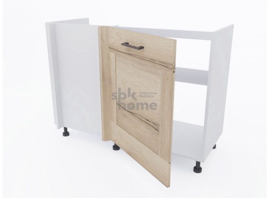 Стол под мойку угловой СМУ-120 правый, Дублин (1100*470*820) Дуб галифакс белый, 21675 в Ростове-на-Дону