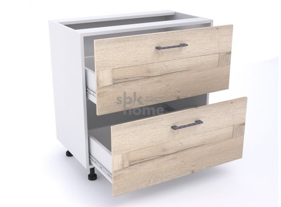 Стол с ящиками "Дублин" 80 Дуб галифакс белый в Ростове-на-Дону