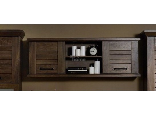Шкаф-полка навесная, Кантри (1236*292*431) Орех Риббек темный, 30807 в Ростове-на-Дону